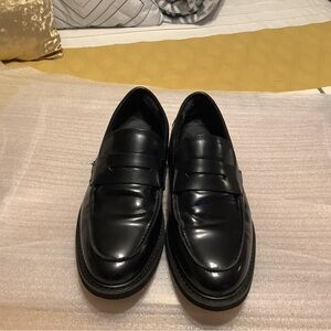 Elegant Black Men’s leather INC International Concepts Slip-On Loafers